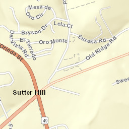 Sutter Hill California Street Map