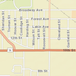 1420 Roosevelt St Great Bend KS Street Map