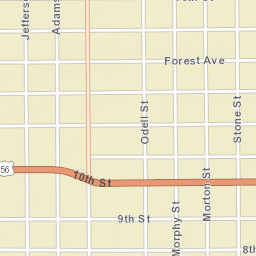 1000-1098 Jefferson Street, Great Bend, KS Street Map