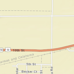 Cedar St, Great Bend, KS 67530 Street Map