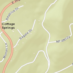 Cottage Springs California Street Map