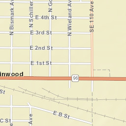 500-598 East 1st Street, Ellinwood, KS Street Map