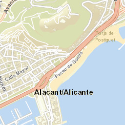 Alicante Street Map