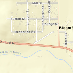 Bloomfield California Street Map