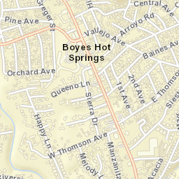 Boyes Hot Springs California Street Map