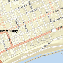 101-599 Ohio River Greenway New Albany Street Map