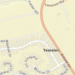 Temelec California Street Map