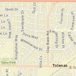 Tolenas California Street Map