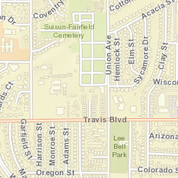 1119-1599 Washington St Fairfield CA Street Map