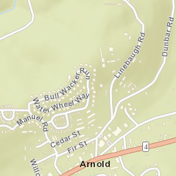 Arnold California Street Map
