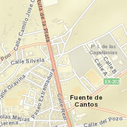 Fuente de Cantos Street Map