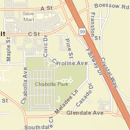 Galt California Street Map