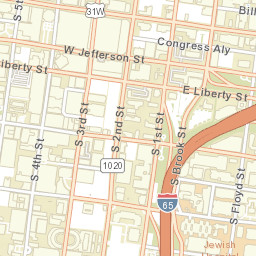 Louisville, Kentucky Street Map