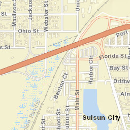 Suisun City California Street Map