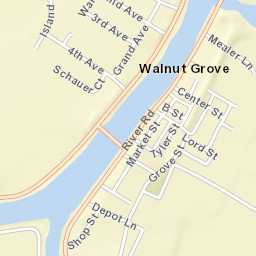 Walnut Grove California Street Map