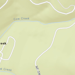 Cow Creek California Street Map