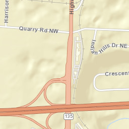 Indiana 135 & Interstate 64, Harrison, IN Street Map