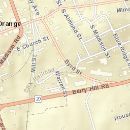 101-129 West Main Street, Orange, VA  Street Map