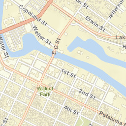 Petaluma California Street Map