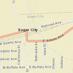 Sugar City Colorado Street Map