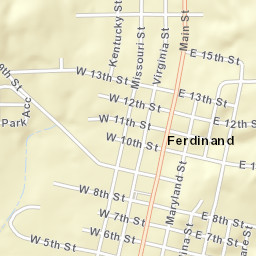 521 W 13th St Ferdinand Indiana Street Map