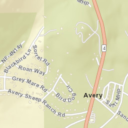 Avery California Street Map