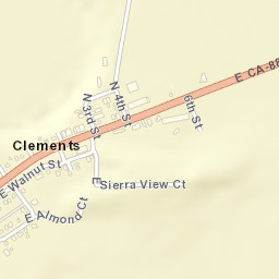 Clements California Street Map