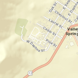 Valley Springs California Street Map
