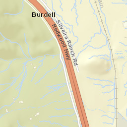 Burdell California Street Map