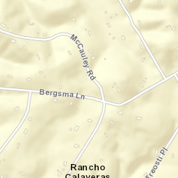 Rancho Calaveras California Street Map