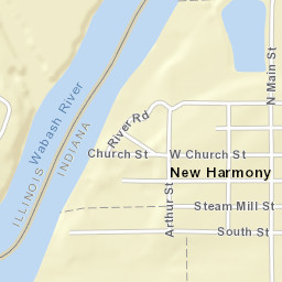 401 Main Street New Harmony IN Street Map