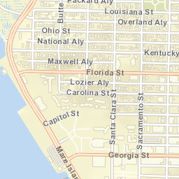 Vallejo, California Street Map