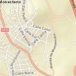 Monesterio Street Map
