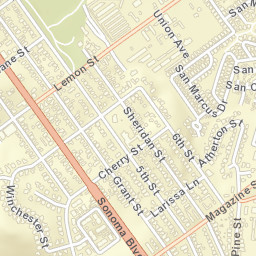 South Vallejo California Street Map