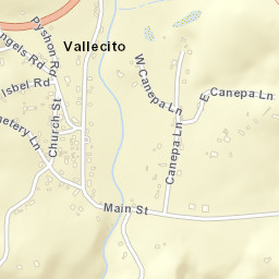 Vallecito California Street Map