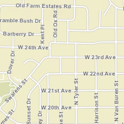 1000-1100 W 21st Ave Hutchinson KS Street Map