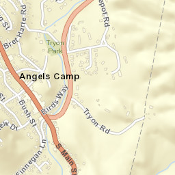 Angels Camp California Street Map