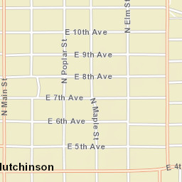 500-550 E 11th Ave, Hutchinson, KS 67501 Street Map