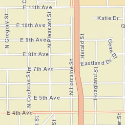 1322-1328 E 8th Ave, Hutchinson, KS Street Map