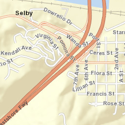 Valona California Street Map