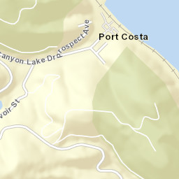 Port Costa California Street Map