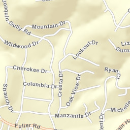 Twain Harte California Street Map