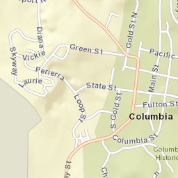Columbia California Street Map