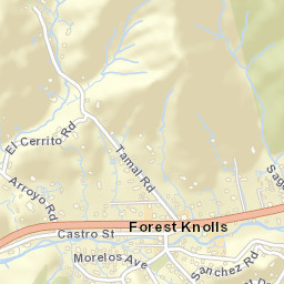 Forest Knolls California Street Map