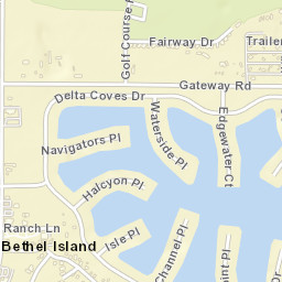 Bethel Island California Street Map