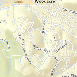 Woodacre California Street Map