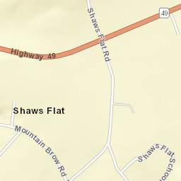 Shaws Flat California Street Map