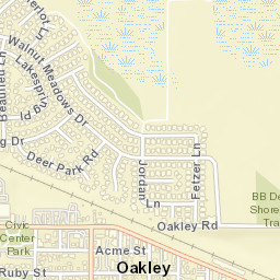 Oakley California Street Map