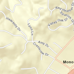 Mono Vista California Street Map