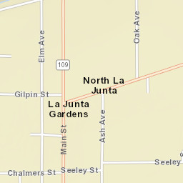 North La Junta Colorado Street Map